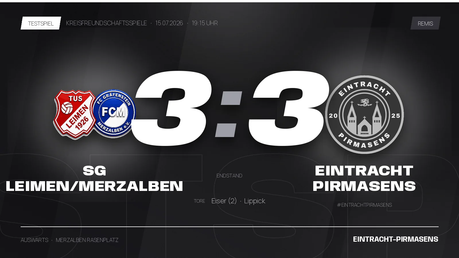 Remis gegen SG Leimen/Merzalben: 3:3