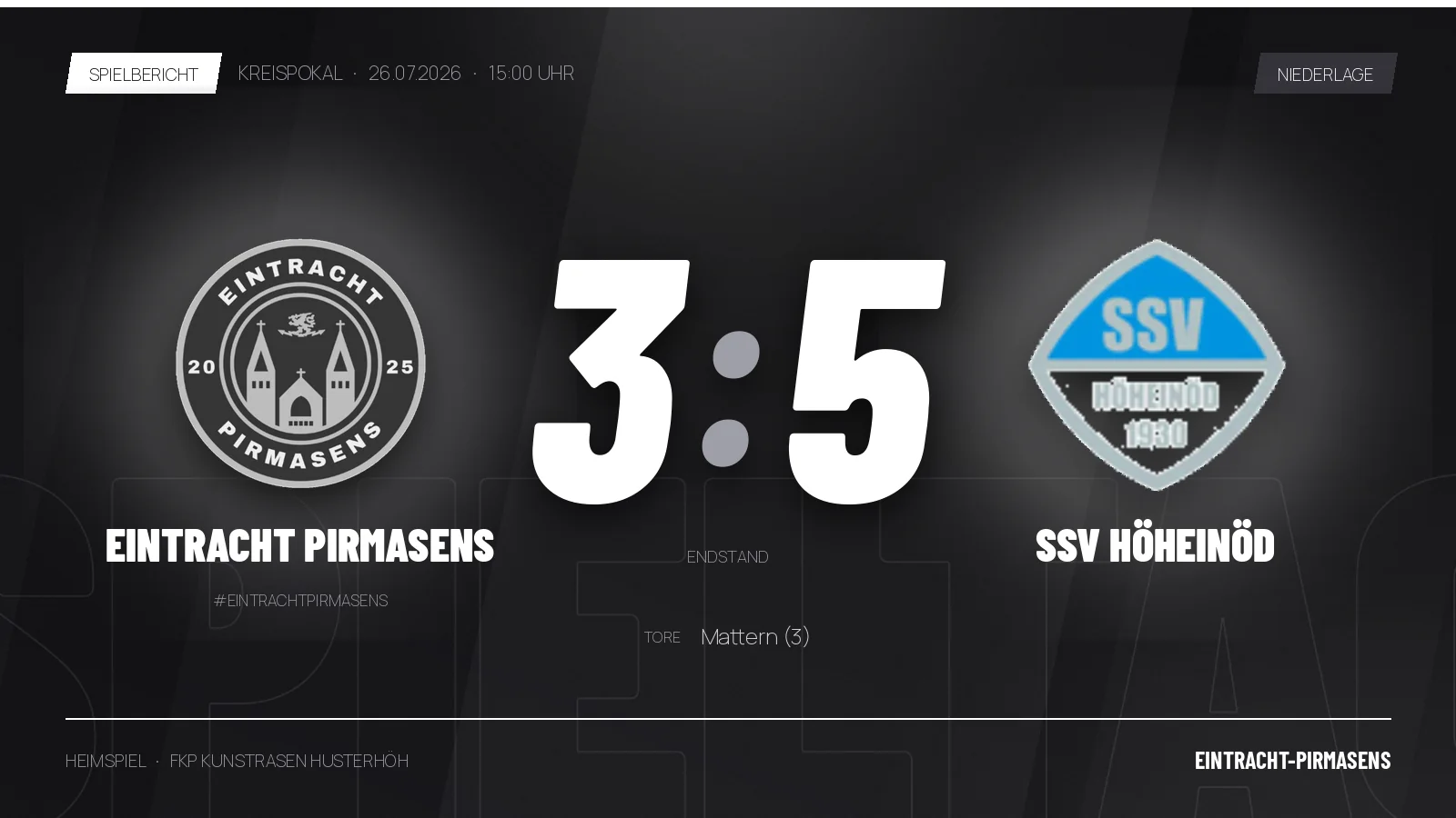 3:5-Niederlage gegen SSV Höheinöd