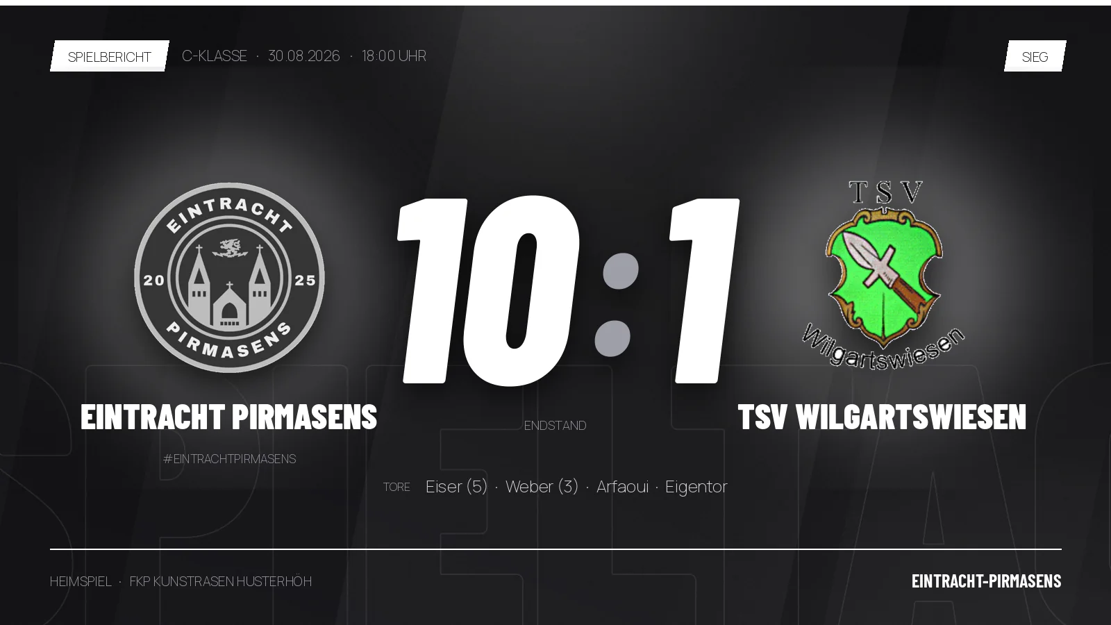 Zweistellig: 10:1 gegen Wilgartswiesen